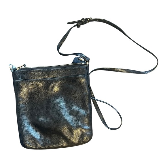 Coach Black Leather Crossbody Purse – Adjustable Strap - Picture 2 of 8